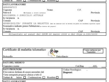 certificato di malattia per il datore di lavoro